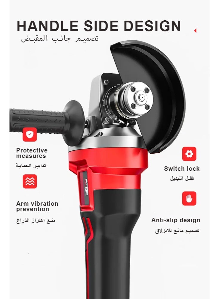 Bolivia's Angle Grinder,Cordless Grinder,Grinding Wheel 3 inches/76 mm,Power Tool,Grinder Tool,Handheld Cutter Comes with 2 batteries and Gloves、2cutting discs - Image 4