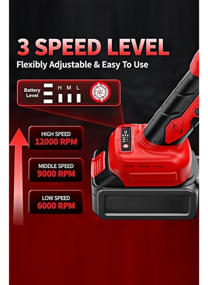 Bolivia's Angle Grinder,Cordless Grinder,Grinding Wheel 3 inches/76 mm,Power Tool,Grinder Tool,Handheld Cutter Comes with 2 batteries and Gloves、2cutting discs - Image 5