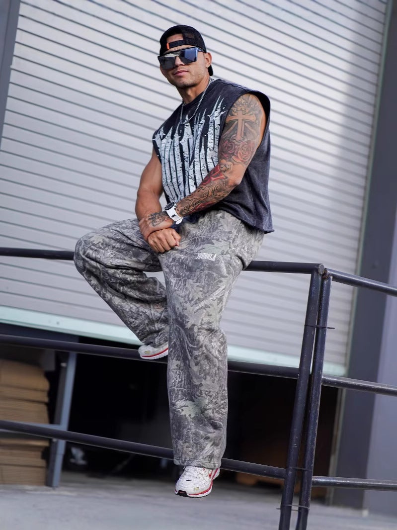 New Youngla Pants Straight Casual Trendy Brand Fitness Pants Men'S Camouflage Breathable Sports Pants For Men - Image 5