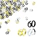 BEADNOVA 60th Birthday Confetti Sixty Years Old 60 Anniversary Number Confetti for Birthday Party Decor Wedding Table Decoration 1oz Gold Silver Black Mix - Image 4