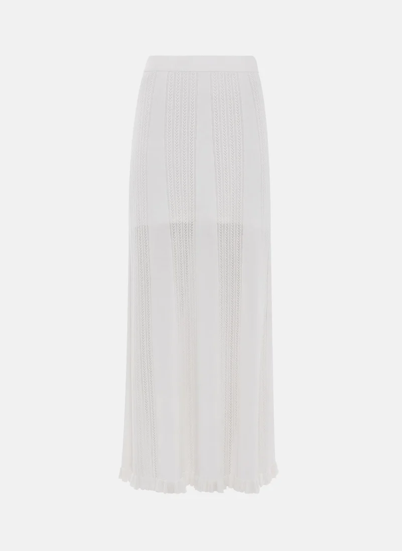 Lichi Openwork jersey maxi skirt
