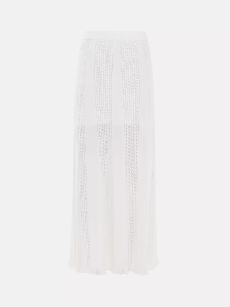 Lichi Openwork jersey maxi skirt