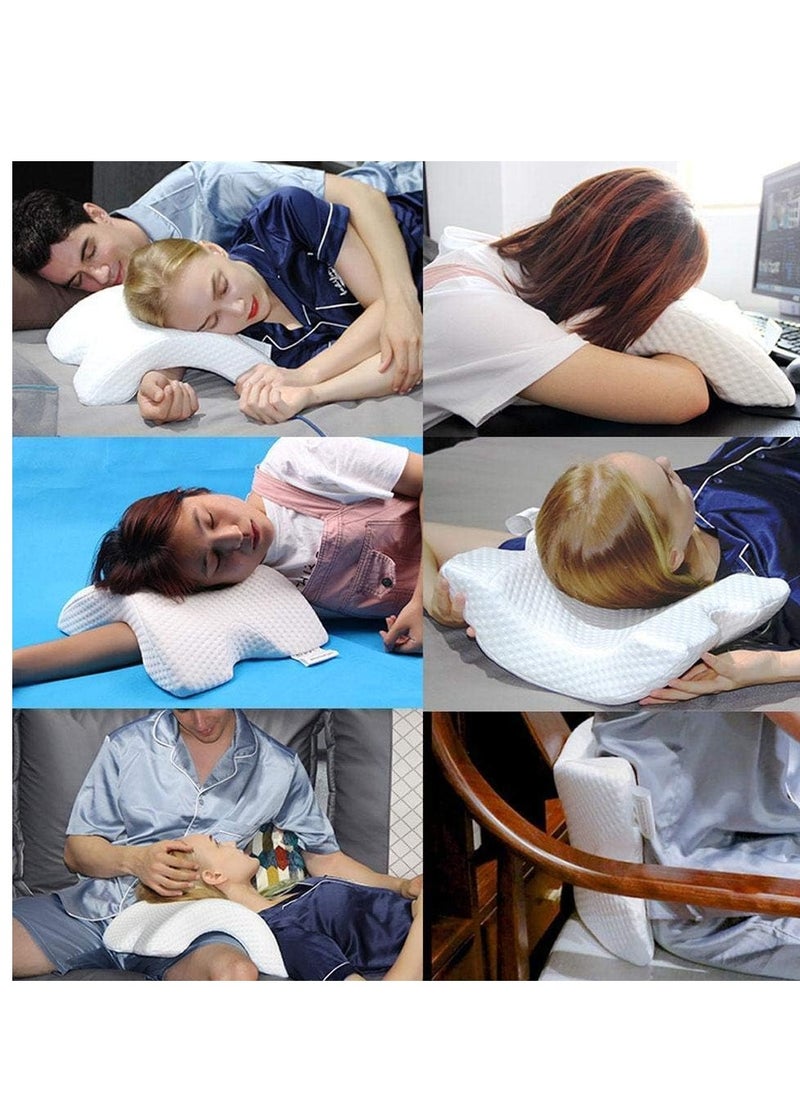 Generic - Memory Foam Pillow with Arm Hole Anti-Hand Numb Desk Nap Sleeping Pillow Multifunction Health Neck Couple Pillow - Image 1