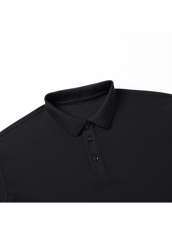 Glm Short-sleeve T-shirt For Men, Breathable Summer Polo Shirt With Collar, Quick-dry Ice Silk Feel Casual Sports Top, Light Gray, Size M - Image 1