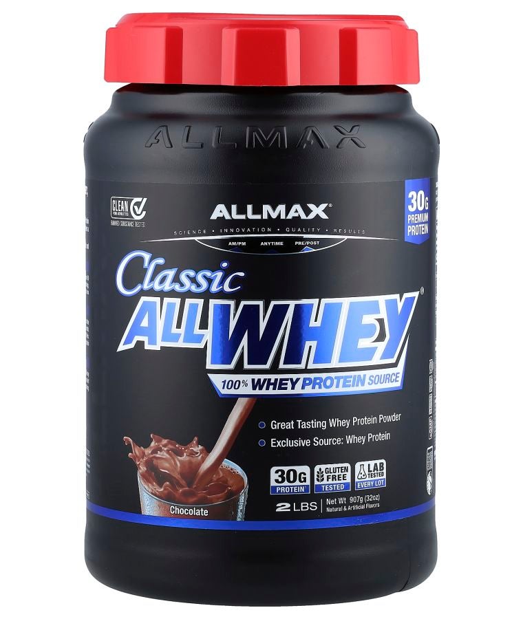 Allmax CLASSIC ALLWHEY® 100% Whey Protein Source Chocolate 2 lbs (907 g)