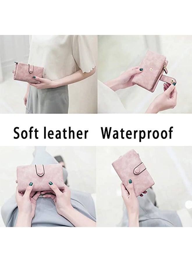 Multifunctional Leather Ladies Wallet Pink  - Image 4