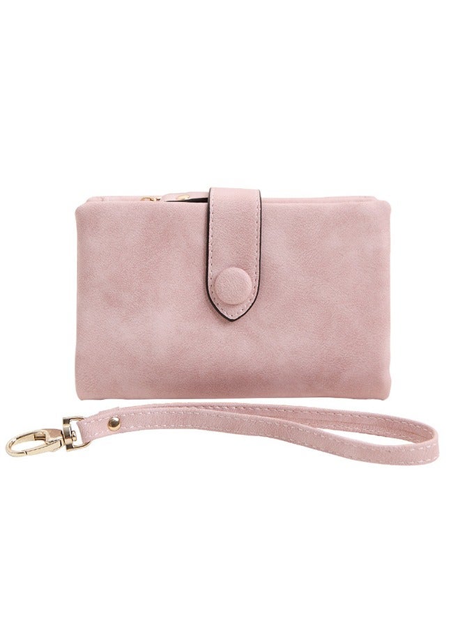 Multifunctional Leather Ladies Wallet Pink  - Image 1