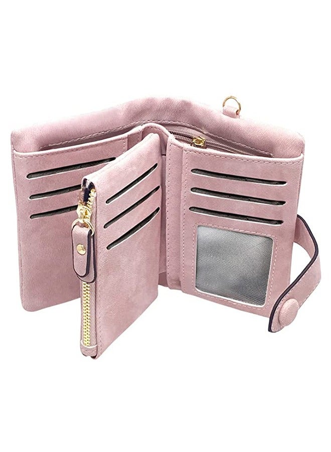 Multifunctional Leather Ladies Wallet Pink  - Image 2