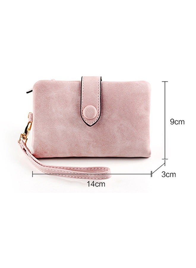 Multifunctional Leather Ladies Wallet Pink  - Image 5