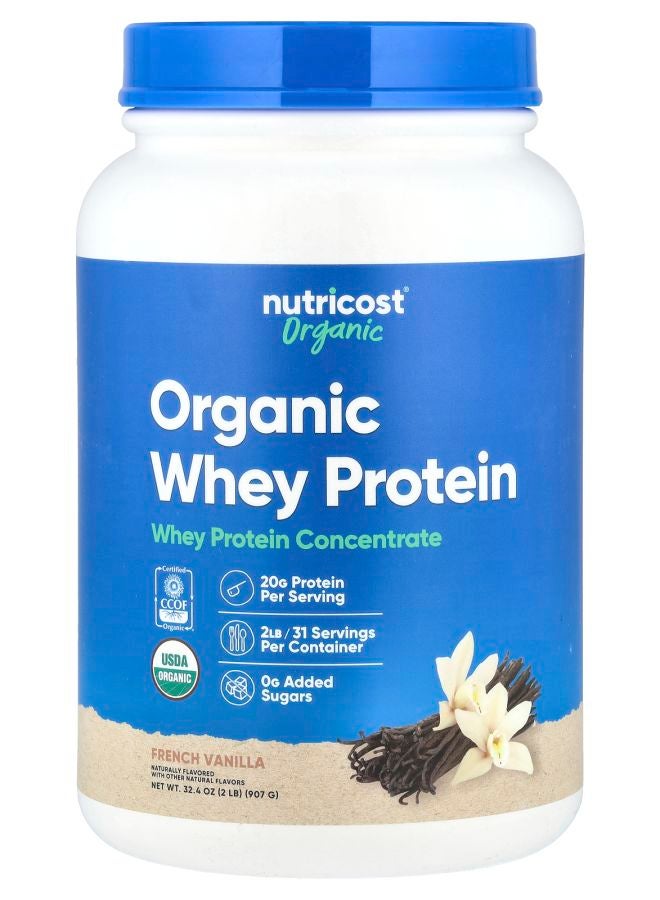 Nutricost Organic Whey Protein French Vanilla 2 lb (907 g)