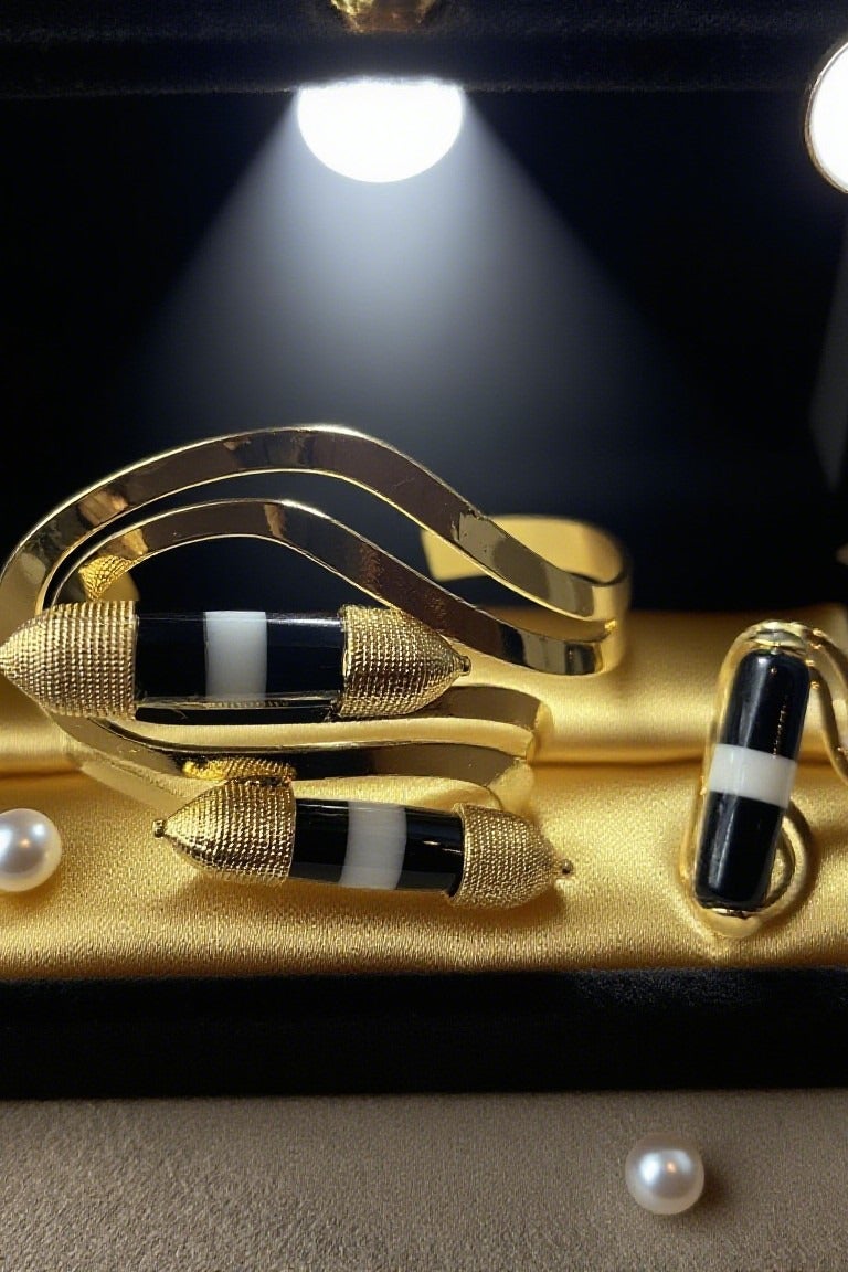 سوار مطلي بالذهب السعودي غير منتظم للرجال والنساء عيار 22 قيراطًا بخصم كبير بمناسبة اليوم الوطني - Image 2