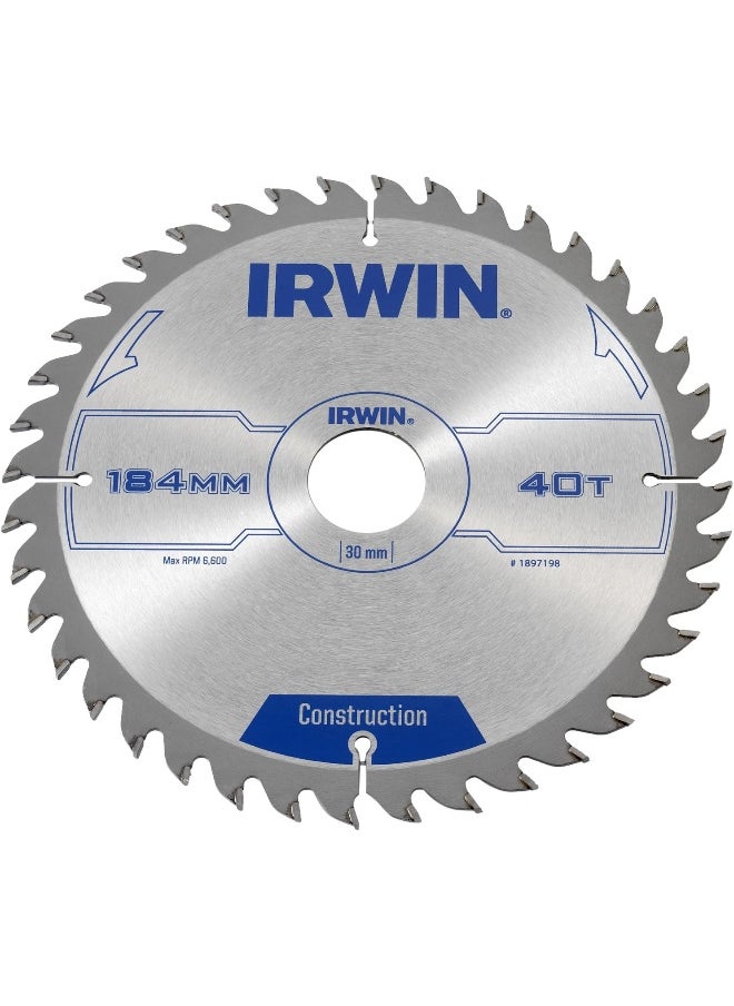 إيروين شفرة المنشار الدائري للخشب C.Saw Blade 184X40Tx30 P 