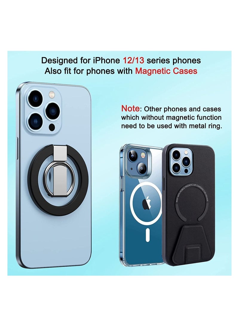 Captaintech Cell Phone Ring Grip Finger Holder for Adjustable Kickstand for iPhone 13 12 Pro Max Mini Smartphone Accessories Stand Removable Wireless Charging - Image 4