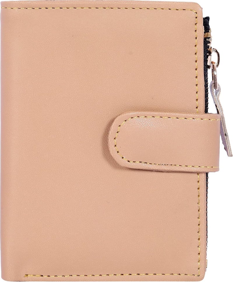 SAMTROH Small Women's Wallet -PU Leather Multi Wallets | Credit Card Holder | Coin Purse Zipper -Small Secure Card Case/Gift Wallet for Women and Girls (Beige) - Image 1