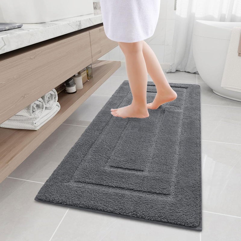 بجند سجاد حمام بوغاندا 47 "× 20" "سجاد حمام ميكروفيات ناعم وامتصاص للانزلاق. - Image 1