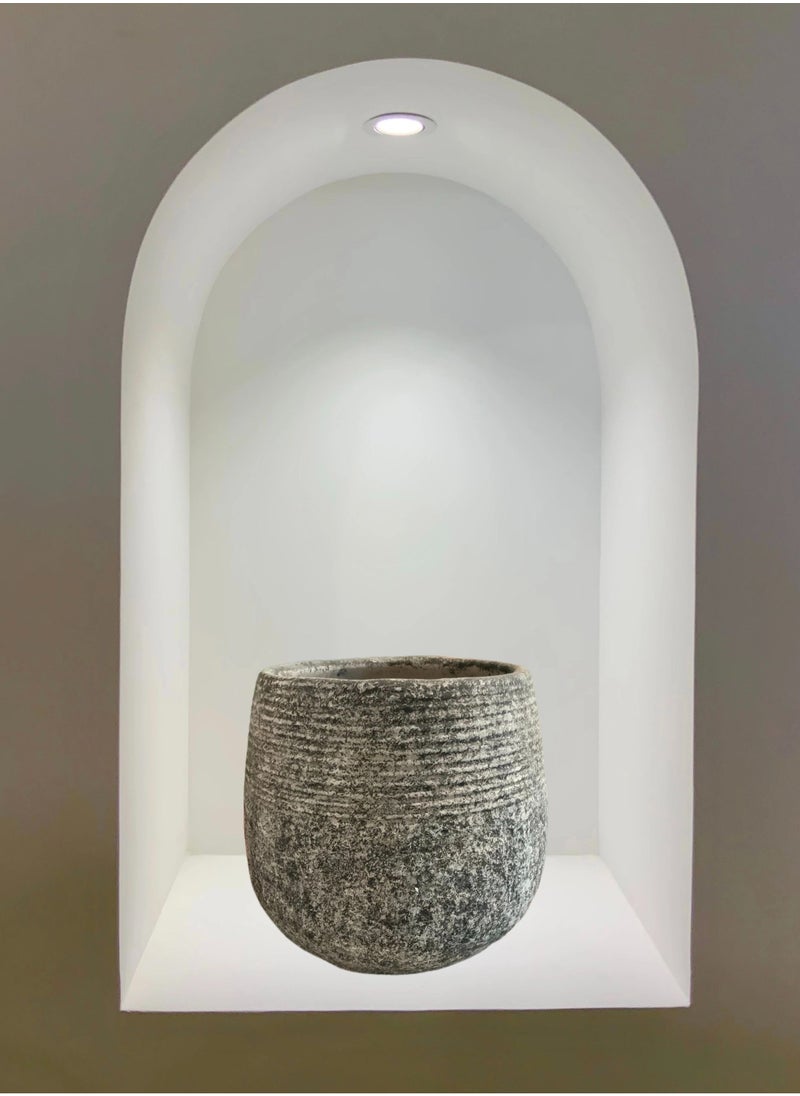 Schondor Furniture Vase Gray | Flower Pot | 37x34cm | Home Decor  - Image 4