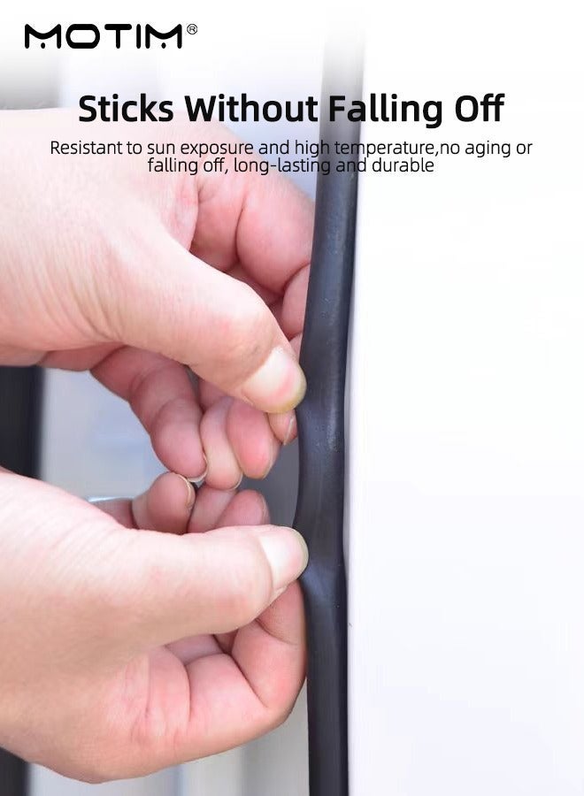 Motim 10M U Shape Car Door Edge Guards Self Adhesive Weatherstrip, Car Door Seal Strip Rubber Seal Protector, Door Edge Bumper Anti-Collision Rubber Clips Fit for Most Car - Image 5