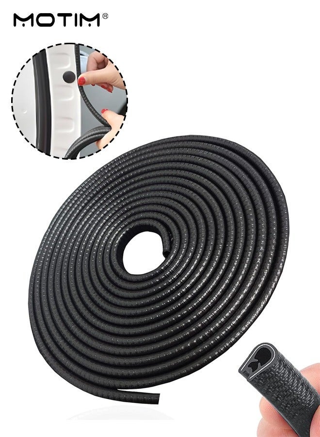 Motim 33Ft (10M) U Shape Car Door Edge Guards Car Door Seal Strip, Self Adhesive Weatherstrip Door Edge Protector Strip, Rubber Seal Protector, Door Edge Bumper Anti-Collision Rubber Clips Fit for Most Car - Image 2