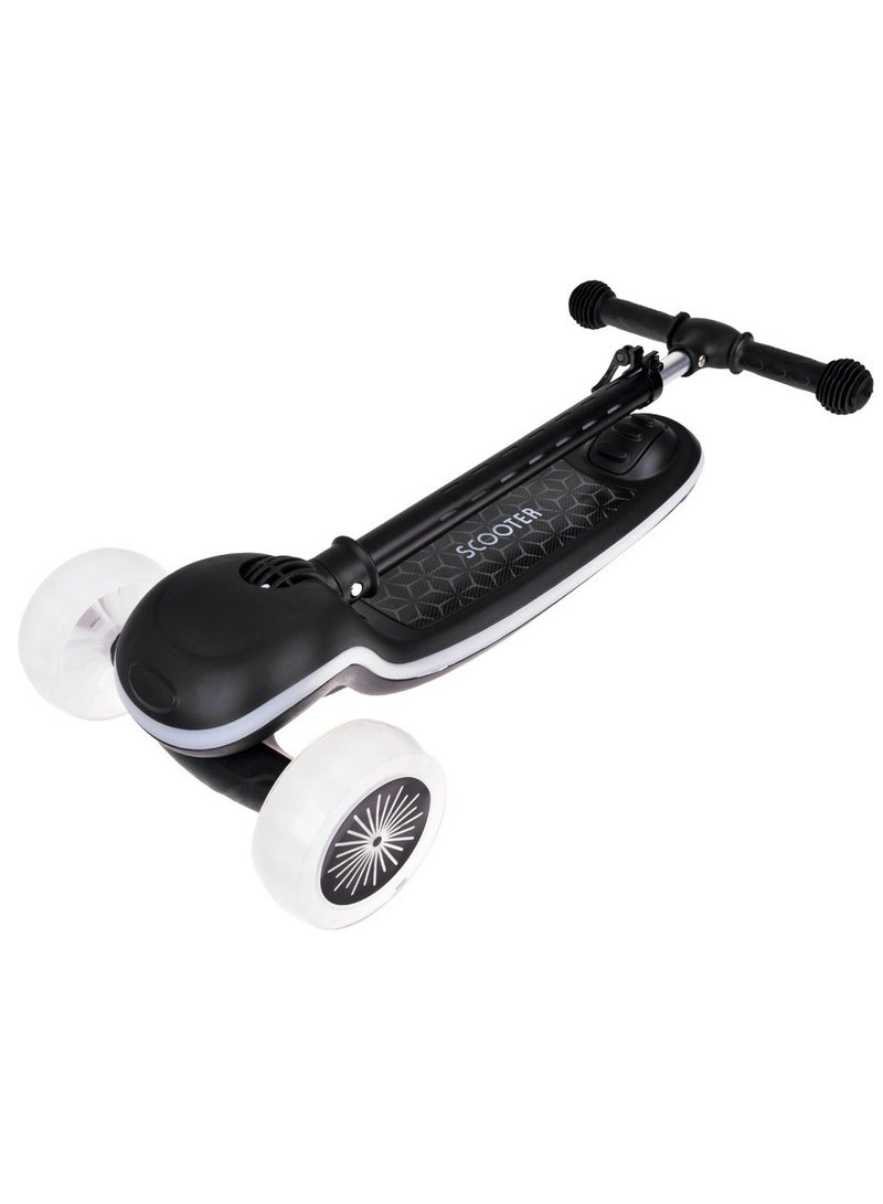 Scooter  3-Wheel Kids Scooter with Adjustable Handlebar – Black Foldable Scooter with LED Wheels - Image 5