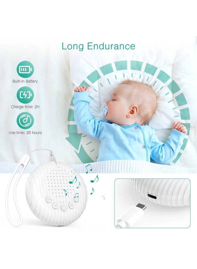 White Noise Machine for Sleep Relax, Sleep Soothers for Baby Children Adult and Elder, Portable Sleep Sound Machine 10 Soothing Sounds Rechargeable battery, Auto Off - Image 4