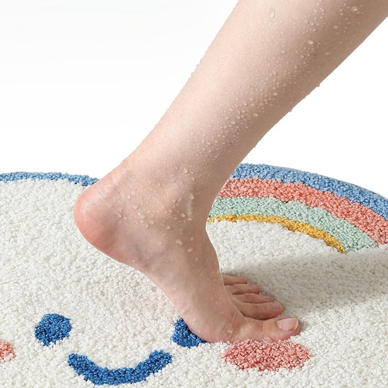 Ankah Bathroom Rugs Bath Mat, Luxury Soft Shaggy Microfiber Shower Rug, Absorbent & Slip Resistant Plush Carpets, Hotel Spa Shower & Bathtub Mats | Machine Washable, 15.8" x 23.6", Blue Cloud - S - Image 5
