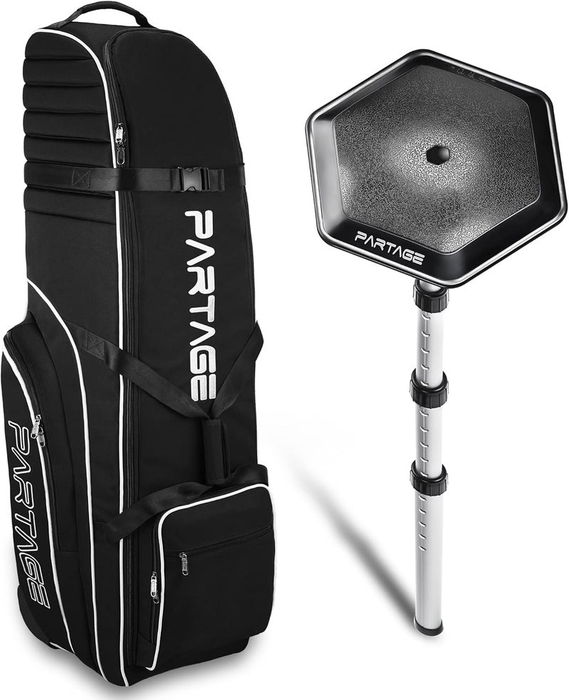 Partage Golf Travel Bag with Wheels, Golf Travel Case for Airlines, 900D Heavy Duty Oxford -Black - Image 4