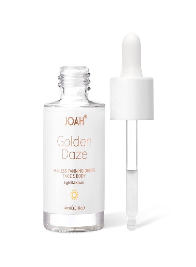 JOAH Self Tanner, Sun & Seoul Golden Daze Sunless Tanning Drops, Moisturizing Self Tanning for Face & Body, Vegan & Cruelty-Free, Light/Medium, 30ml (1.01 Fl. oz.) - Image 2