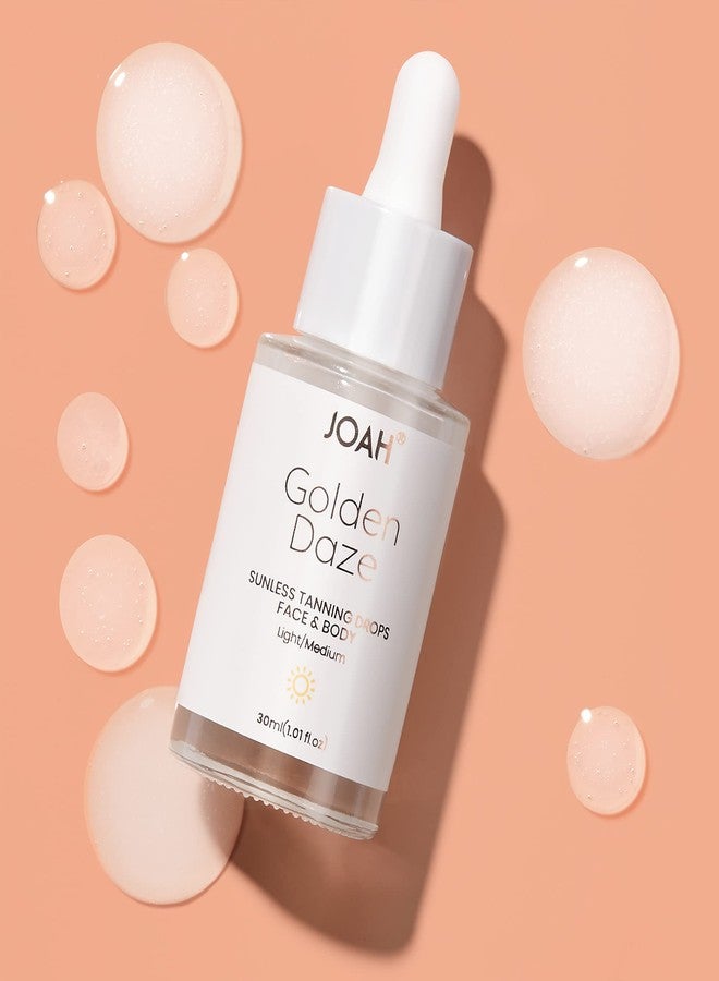 JOAH Self Tanner, Sun & Seoul Golden Daze Sunless Tanning Drops, Moisturizing Self Tanning for Face & Body, Vegan & Cruelty-Free, Light/Medium, 30ml (1.01 Fl. oz.) - Image 3