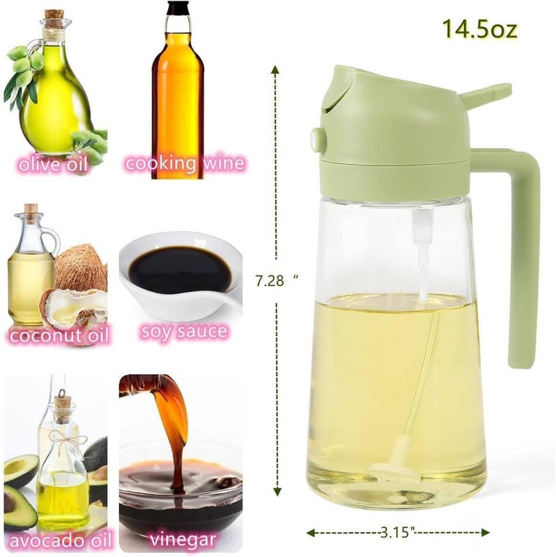 Bitrexup Oil Dispenser Mist Spray Bottle Leakproof Seasoning Bottle Cooking Oil Container Kitchen Oil Bottle 500 ML Cooking Baking Kitchen BBQ Air Fryer Salad Frying Baking - Image 4