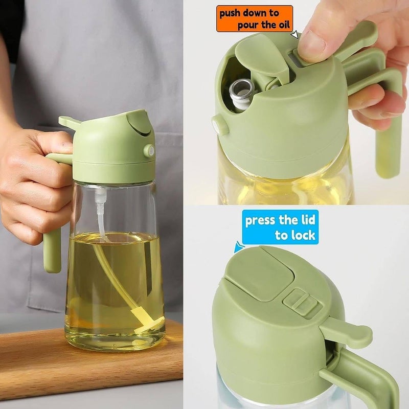Bitrexup Oil Dispenser Mist Spray Bottle Leakproof Seasoning Bottle Cooking Oil Container Kitchen Oil Bottle 500 ML Cooking Baking Kitchen BBQ Air Fryer Salad Frying Baking - Image 5