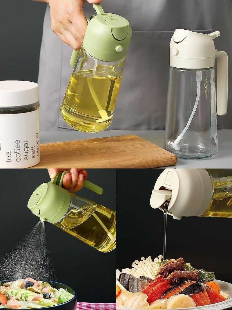 Bitrexup Oil Dispenser Mist Spray Bottle Leakproof Seasoning Bottle Cooking Oil Container Kitchen Oil Bottle 500 ML Cooking Baking Kitchen BBQ Air Fryer Salad Frying Baking - Image 3