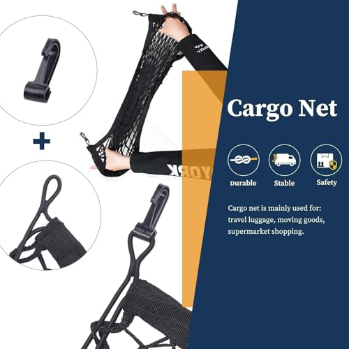 Omocyra Envelope Style Trunk Cargo Net Compatible with Jeep Grand Cherokee New 2025 2024 2023 2022, Grand Cherokee L 2025 2024 2023 2022 (Both 5 and 7 Seats) SUV Nylon Car Rear Mesh Tailgate Netting - Image 2