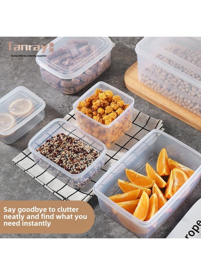 Tang Ya Fresh-keeping Box Food Grade Plastic Box Transparent Rectangular Sealed Box Refrigerator Special Food Box Storage Box-Specifications:801 Double Buckle With Sealing Ring [approx. 10.86L]]  - Image 5