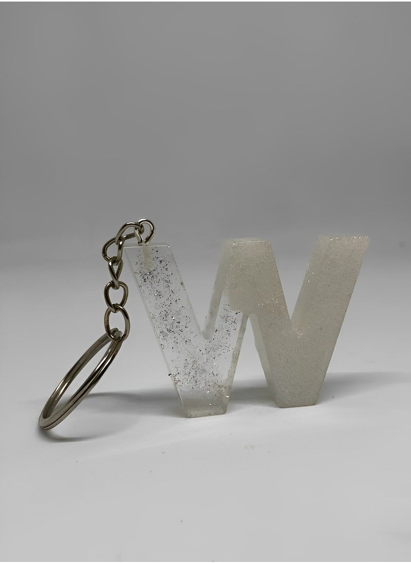 Generic Alphabet Letter Keychain- Letter (W)  - Image 1