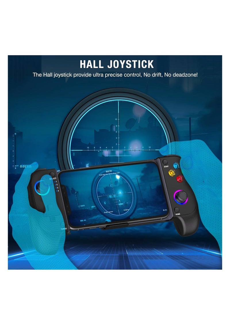 Beauenty Mobile Game Controller for iPhone and Android with RGB Light, Wireless Phone Controller with Phone Case Support Turn Your iPhone into a Gaming Console Play PS Remote Play, Xbox Cloud and More - Image 4