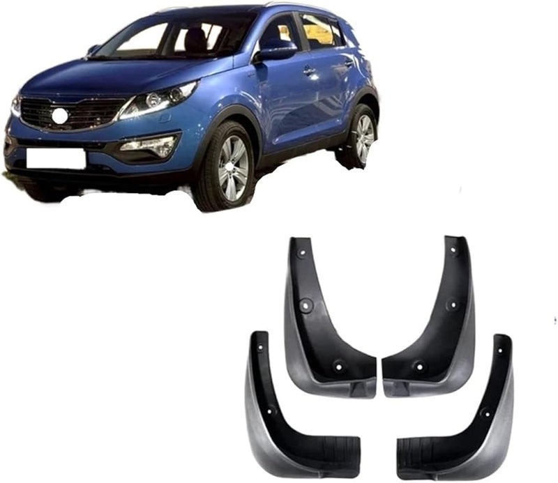 4 قطع سدادات الطين السوداء المتوافقة مع كيا سبورتاج SL 2011 2012 2013 2014 2015 2016 - Image 1