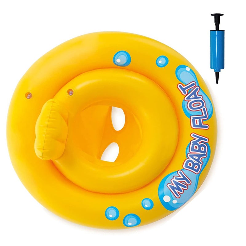 Horolas Baby Swimming Float, Baby Inflatable Swim Seat Trainer Seat Infant Float Swim Ring with Manual Pump for Age 6 -36 Months Kids - Image 1
