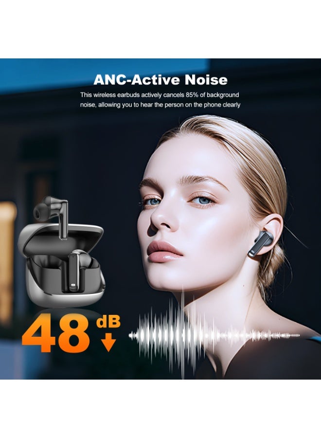 Wireless Earbuds with ANC & Touch Control, Champagne - Image 2