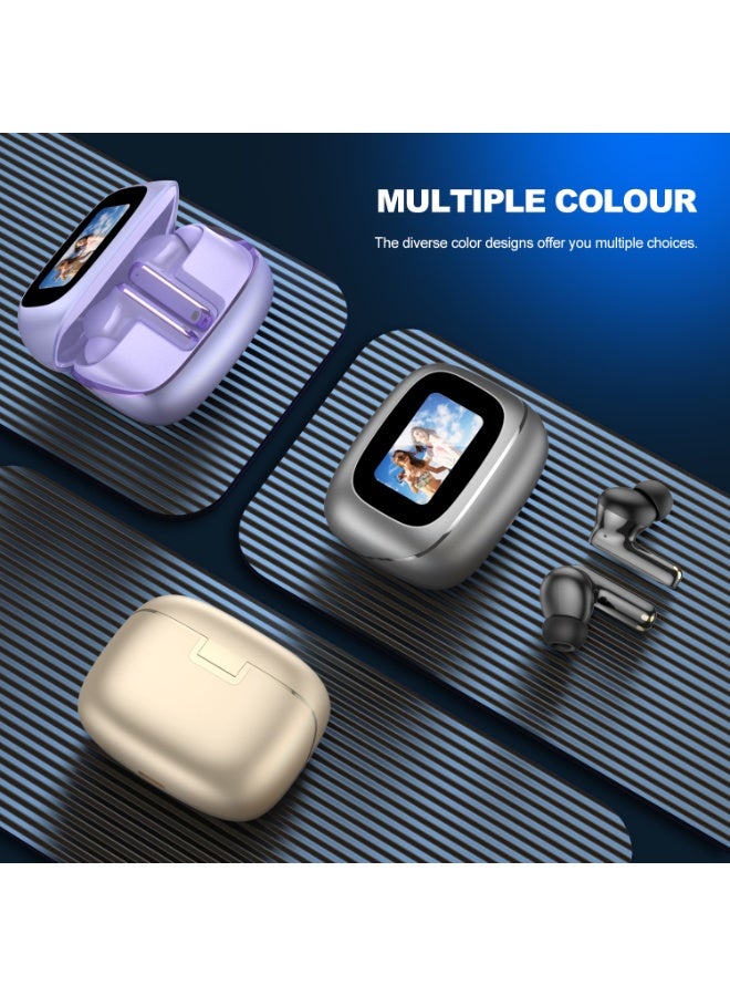 Wireless Earbuds with ANC & Touch Control, Champagne - Image 1