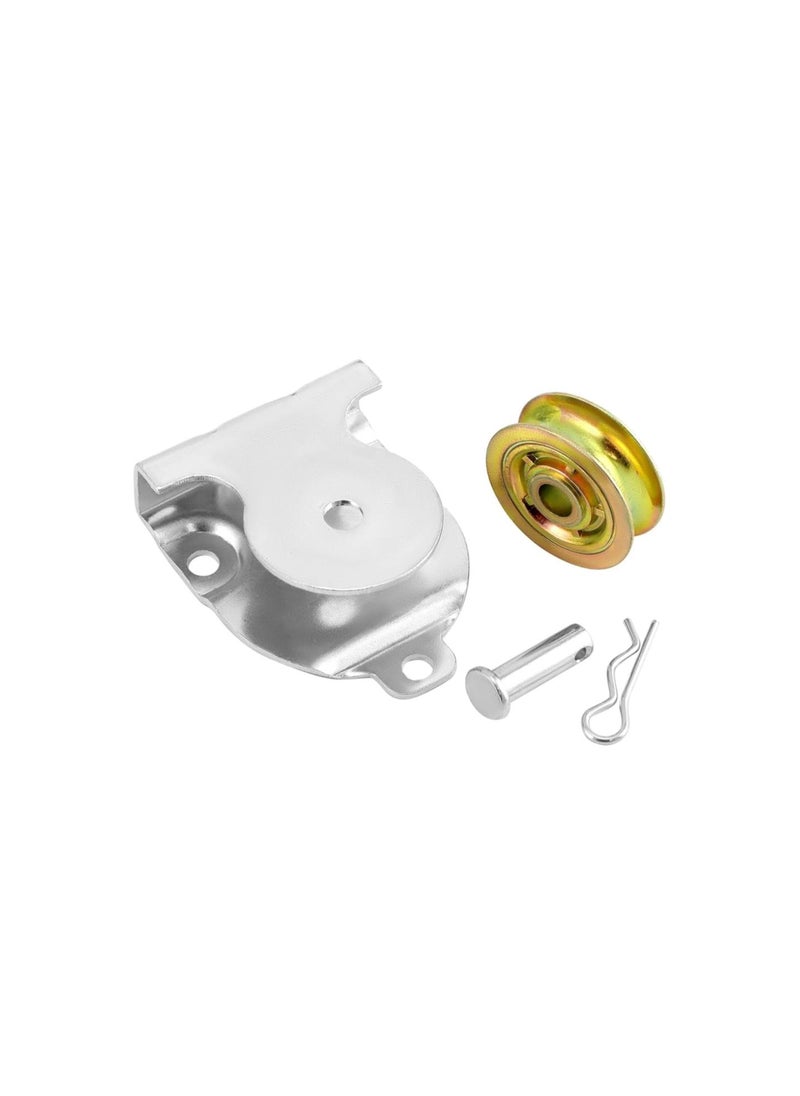 Generic - Wall Mount Pulleys, 12 Pcs 1-1/2" Ceiling Mount Single Pulley V-Groove Pulley Hardware Accessories for 3/8" Wire or Rope, Working Load 420 Lbs, Heavy-Duty Iron Galvanized Pulley - Image 1