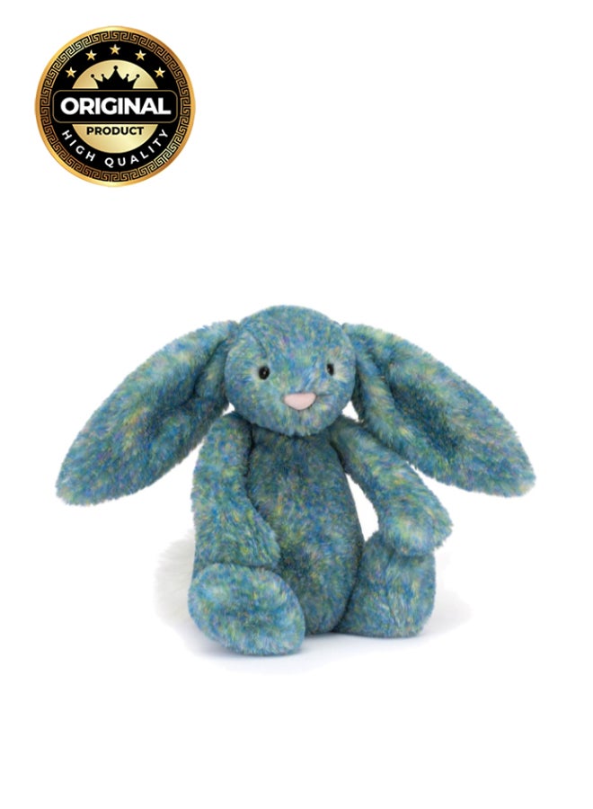 Jellycat Bashful Luxe Bunny Azure Plush – Soft Stuffed Toy with Cordy Legs, Cute Valentine’s Gift for Kids & Adults, Collectible Jellycat, 23 cm - Image 1