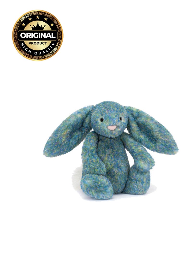 Jellycat Bashful Luxe Bunny Azure Plush – Soft Stuffed Toy with Cordy Legs, Cute Valentine’s Gift for Kids & Adults, Collectible Jellycat, 23 cm - Image 1