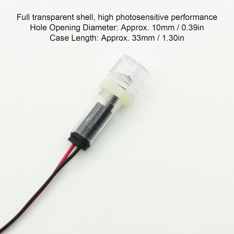 LiebeWH 2PCS Dusk to Dawn Photoelectric Switch Automatic Light Control Sensor Switch with Probe for LED Fluorescent Street Lamp (DC12V) - Image 4