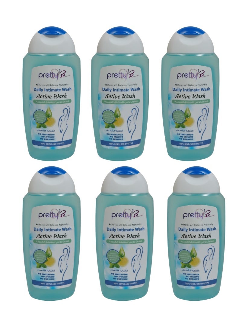 Pretty Be Pretty Be Daily Intimate Wash, Feminish Wash Enriched with Aloe Vera, Peppermint & Lemon Active Wash 250ml  - Image 3