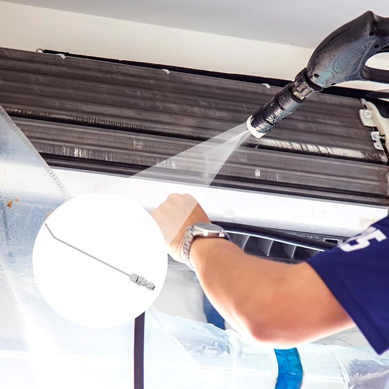 فوهة رش من الفولاذ المقاوم للصدأ لآلات التنظيف - أداة لغس��لة ضغط عالي، فوهات رش لمجاري الصرف الصحي، ملحق لرأس الرش لأدوات الغسيل بالضغط، قطر 8.8 بوصة - Image 5