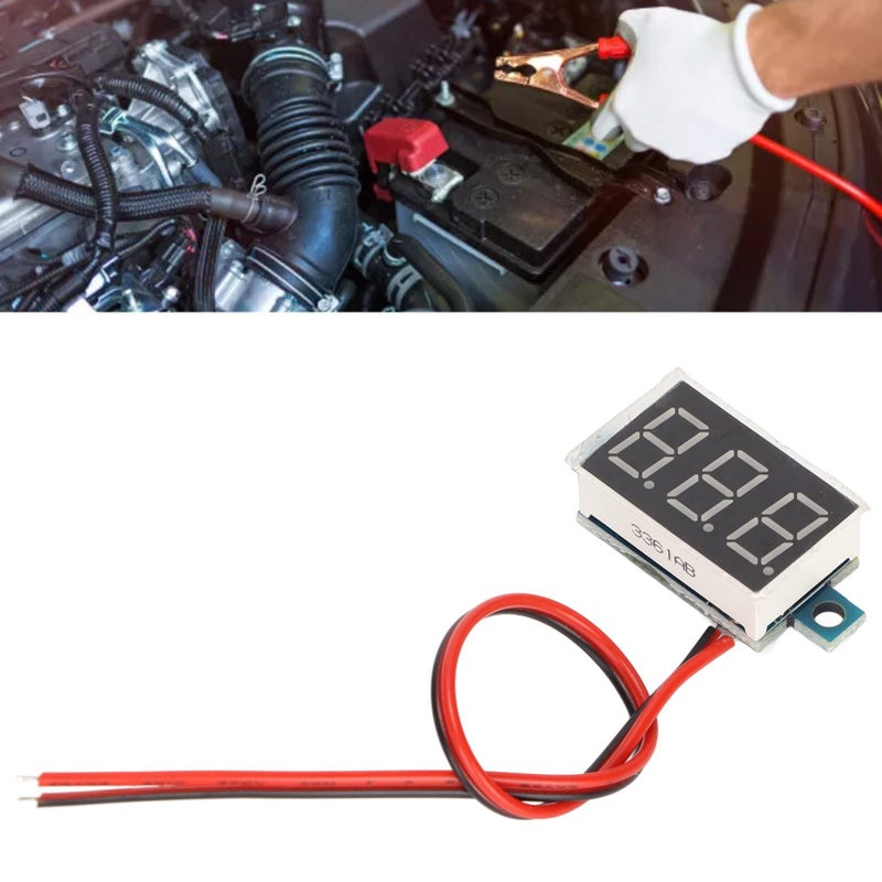 Mini Digital Voltmeter 0.36 Inch 2 Wire DC 0 To 40V Voltage Panel Meter Blue For Car Battery Motorcycle - Image 5