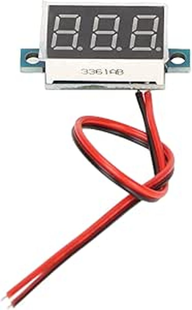 Mini Digital Voltmeter 0.36 Inch 2 Wire DC 0 To 40V Voltage Panel Meter Blue For Car Battery Motorcycle - Image 1