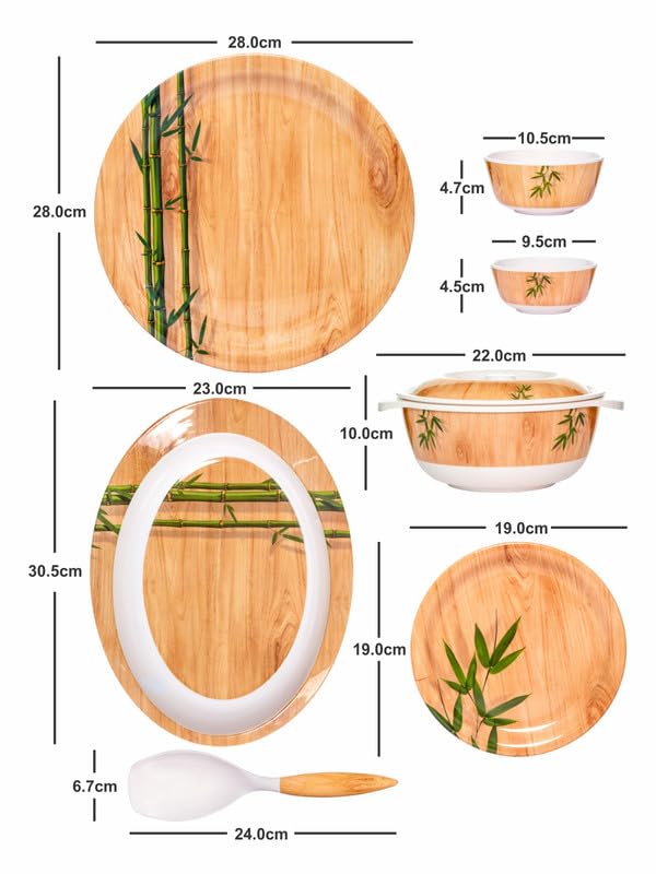 Servewell Dinner Set 31 pc Rnd Bamboo Delite - Image 3