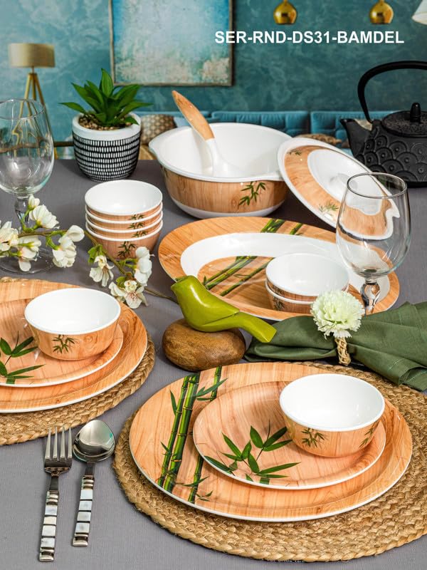 Servewell Dinner Set 31 pc Rnd Bamboo Delite - Image 5