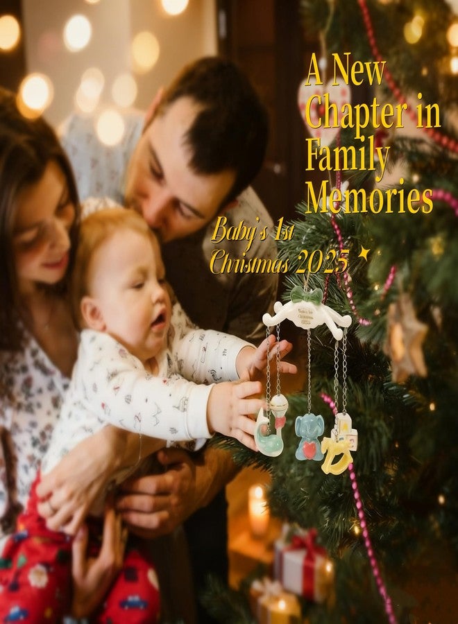 WANCHIY Baby’s First Christmas Ornament 2025 Girl - My First Christmas Ornament Keepsake for Baby Boy or Girl, Baby’s 1st Christmas Tree Decoration Gift - Image 4